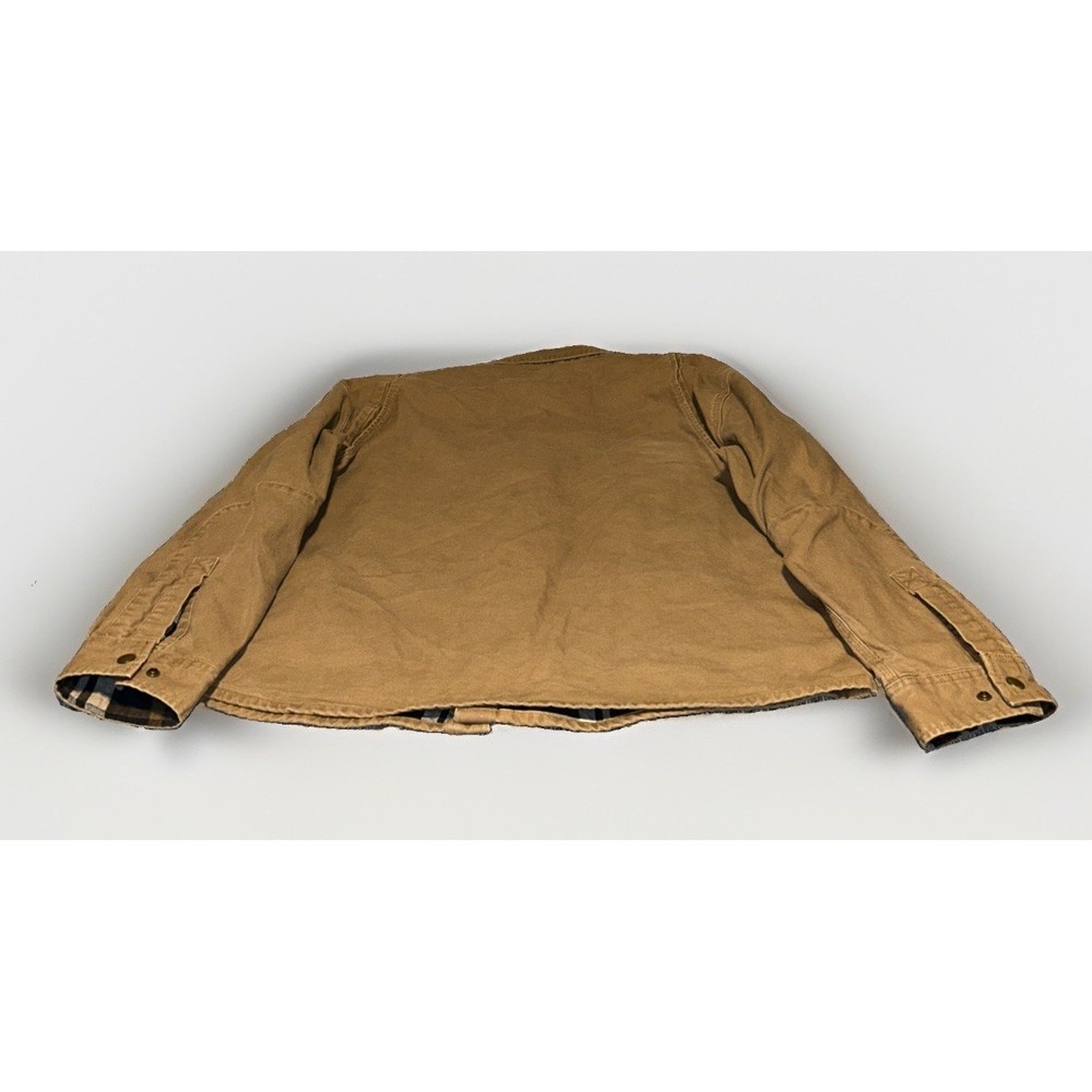 Carhartt Rugged Flex Shirt Jacket Men's XL Tan Canvas Exterior / Flannel Lining - Picture 2 of 10